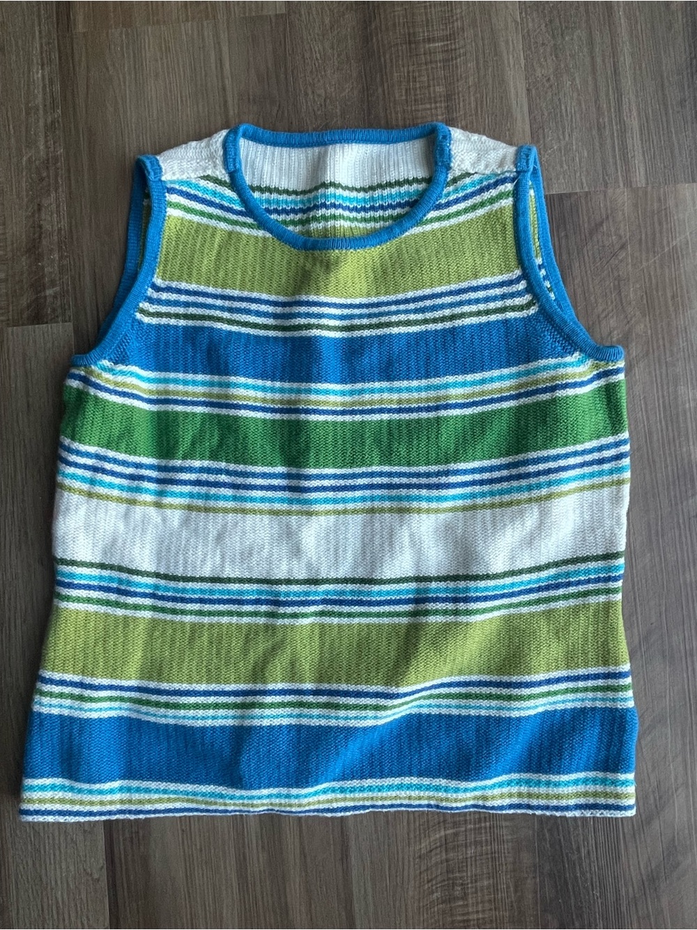 Vintage Blue Striped Sweater Tank
